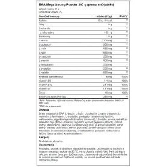 EAA Mega Strong Powder 300 g Nutrend