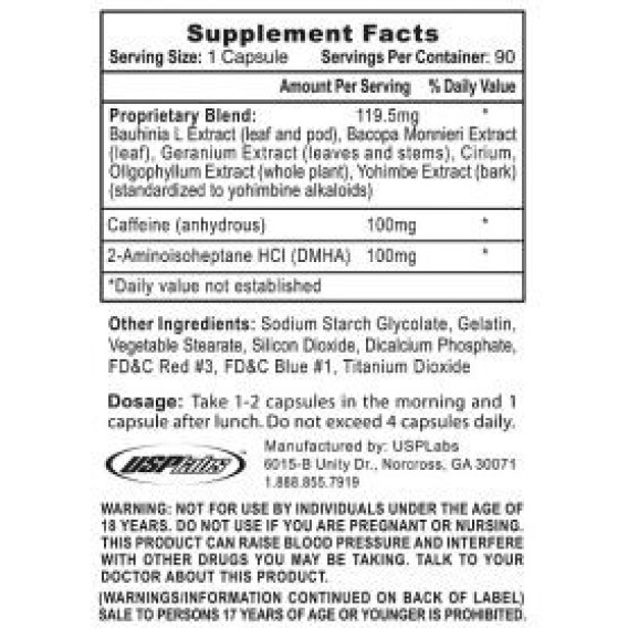 USP Labs OxyElite Pro DMAA + DMHA USP Labs